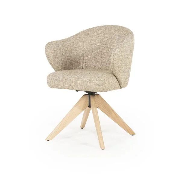 Eleonora / Eetkamerstoelen / Stoel Connor naturel – taupe Donna