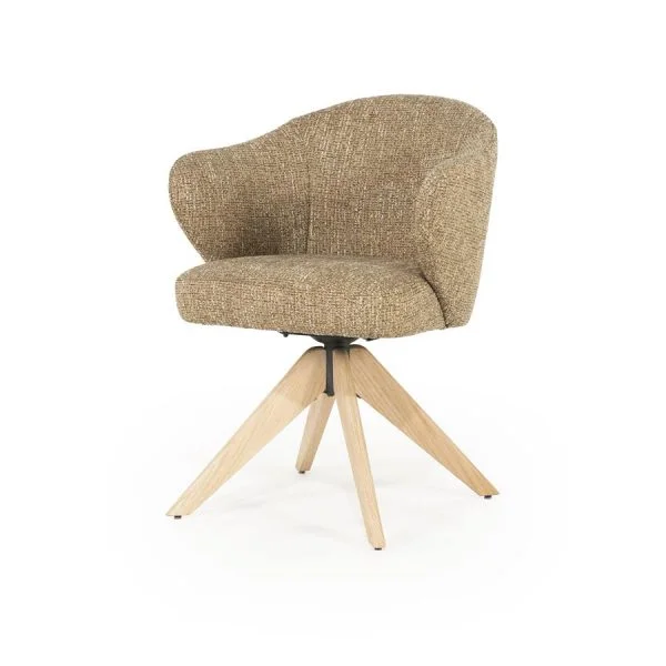 Eleonora / Eetkamerstoelen / Stoel Connor naturel – mosterd Donna