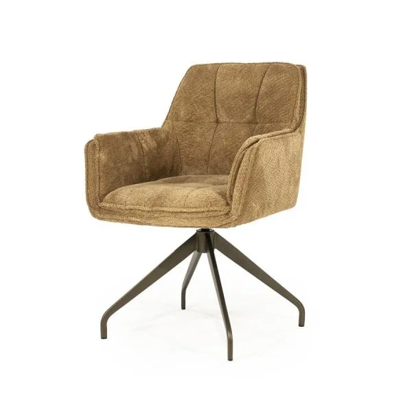 Eleonora / Eetkamerstoelen / Stoel Hugo – mosterd Lyric