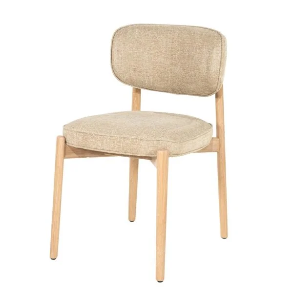 Eleonora / Eetkamerstoelen / Stoel Rune naturel – taupe Serene